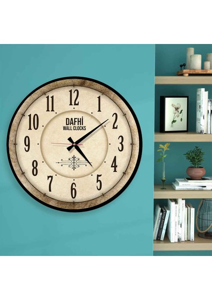 Dafhi Dekoratif Ahşap Duvar Saati 35x35