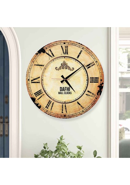 Dafhi Dekoratif Ahşap Duvar Saati 35x35