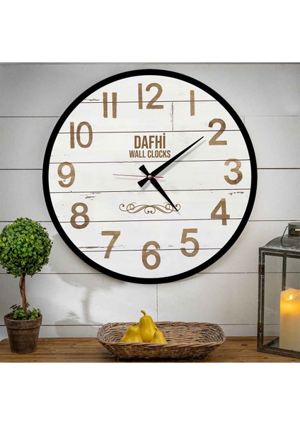 Dafhi Dekoratif Ahşap Duvar Saati 45x45