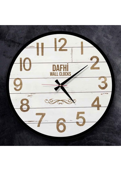 Dafhi Dekoratif Ahşap Duvar Saati 45x45