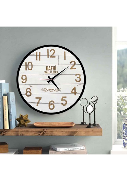 Dafhi Dekoratif Ahşap Duvar Saati 45x45