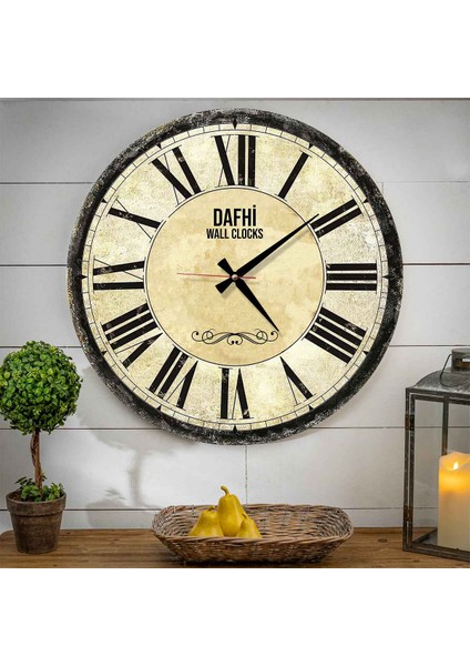 Dafhi Dekoratif Ahşap Duvar Saati 35x35