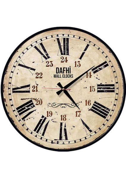 Dafhi Dekoratif Ahşap Duvar Saati 35x35