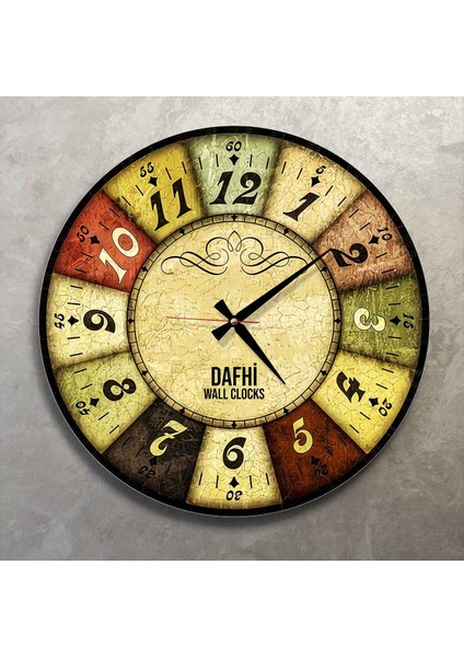 Dafhi Dekoratif Ahşap Duvar Saati 35x35