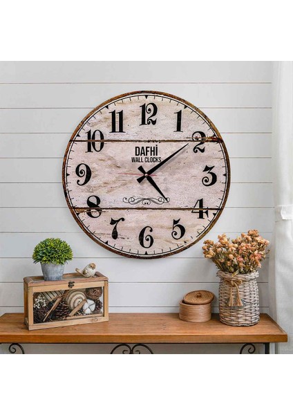 Dafhi Dekoratif Ahşap Duvar Saati 35x35