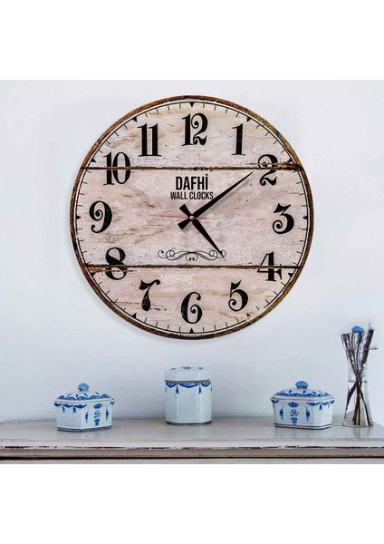 Dafhi Dekoratif Ahşap Duvar Saati 35x35