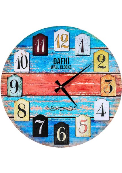 Dafhi Dekoratif Ahşap Duvar Saati 45x45