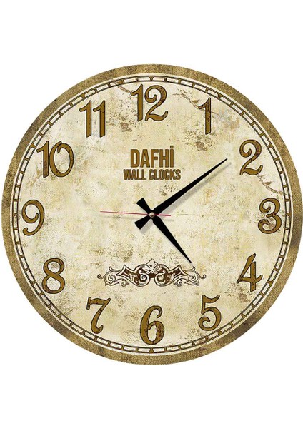 Dafhi Dekoratif Ahşap Duvar Saati 45x45