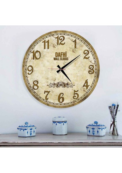 Dafhi Dekoratif Ahşap Duvar Saati 35x35