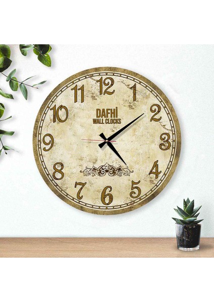 Dafhi Dekoratif Ahşap Duvar Saati 35x35
