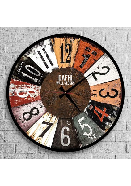 Dafhi Dekoratif Ahşap Duvar Saati 35x35