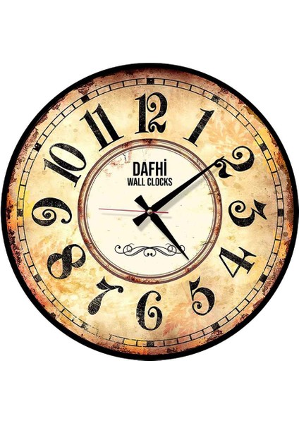Dafhi Dekoratif Ahşap Duvar Saati 35x35