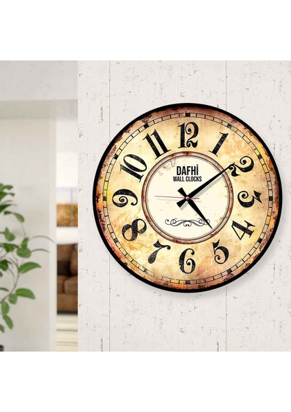 Dafhi Dekoratif Ahşap Duvar Saati 35x35