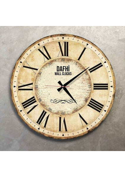 Dafhi Dekoratif Ahşap Duvar Saati 45x45