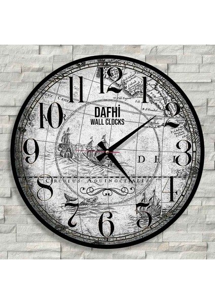 Dafhi Dekoratif Ahşap Duvar Saati 35x35