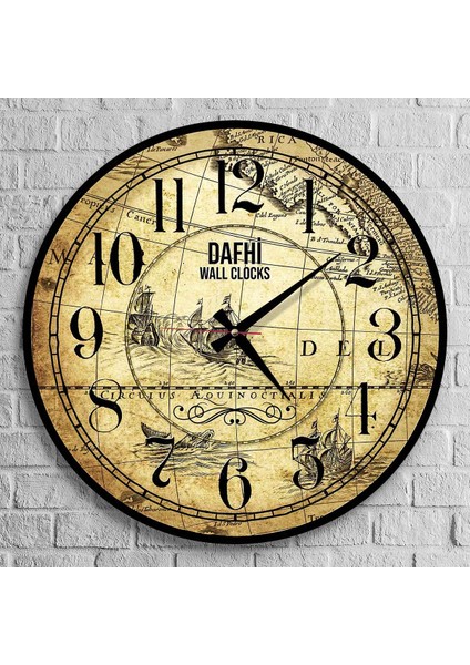 Dafhi Dekoratif Ahşap Duvar Saati 35x35