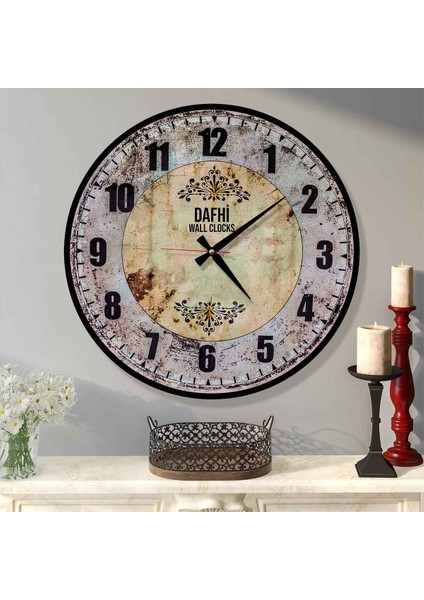 Dafhi Dekoratif Ahşap Duvar Saati 35x35
