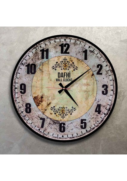 Dafhi Dekoratif Ahşap Duvar Saati 35x35