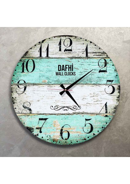 Dafhi Dekoratif Ahşap Duvar Saati 45x45