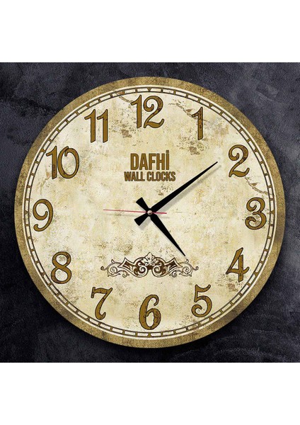 Dafhi Dekoratif Ahşap Duvar Saati 45x45