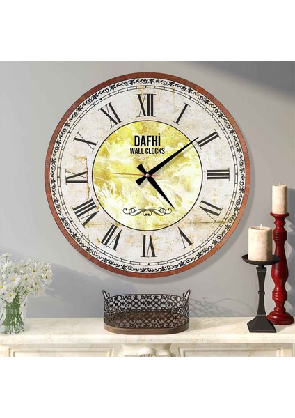 Dafhi Dekoratif Ahşap Duvar Saati 35x35