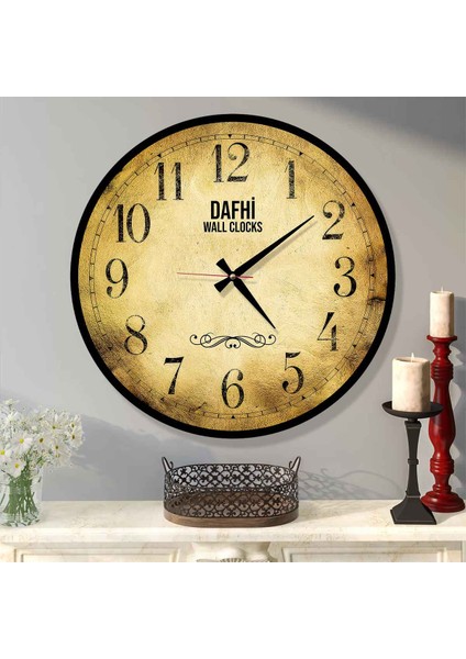 Dafhi Dekoratif Ahşap Duvar Saati 45x45