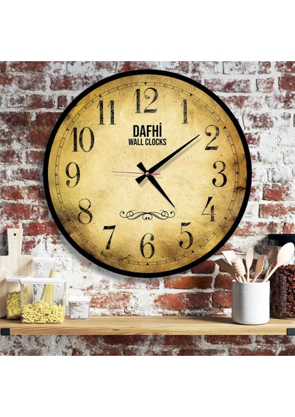 Dafhi Dekoratif Ahşap Duvar Saati 45x45