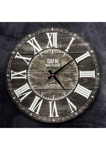 Dafhi Dekoratif Ahşap Duvar Saati 45x45