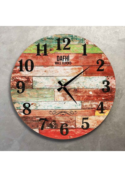 Dafhi Dekoratif Ahşap Duvar Saati 35x35