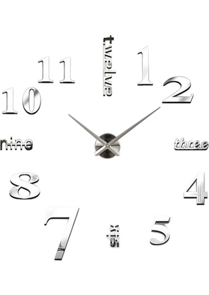 Dıy Çerçevesiz Duvar Saati 3D Ayna Saatleri Oturma Odası (Yurt Dışından) fırsatları