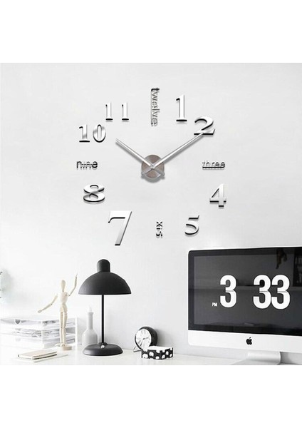 Dıy Çerçevesiz Duvar Saati 3D Ayna Saatleri Oturma Odası (Yurt Dışından) indirimleri