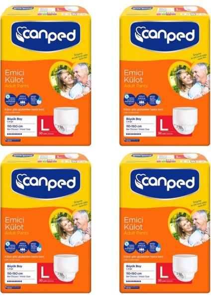 Emici Külot Large 30'lu Paket 4'lü