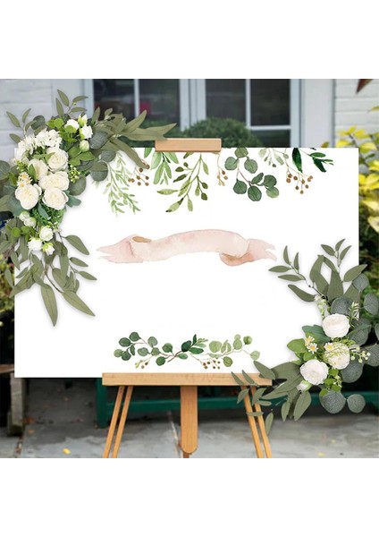 2pcs Yapay Çiçek Swag Centerpiece Çelenk Düğün Arbor Töreni Beyaz modelleri