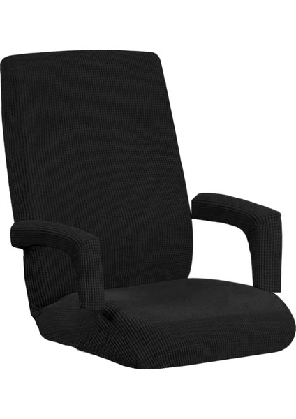 Ev Ofis Bilgisayar Sandalye Tam Gerilebilir Döndürme Sandalye Koltuk Kapağı Navy L(Yurt Dışından)