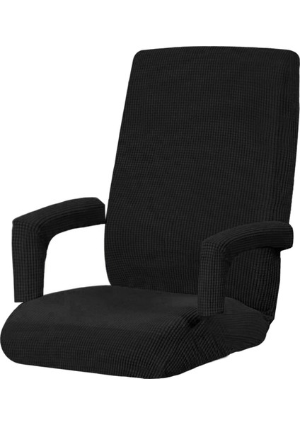 Ev Ofis Bilgisayar Sandalye Tam Gerilebilir Döndürme Sandalye Koltuk Kapağı Navy L(Yurt Dışından)