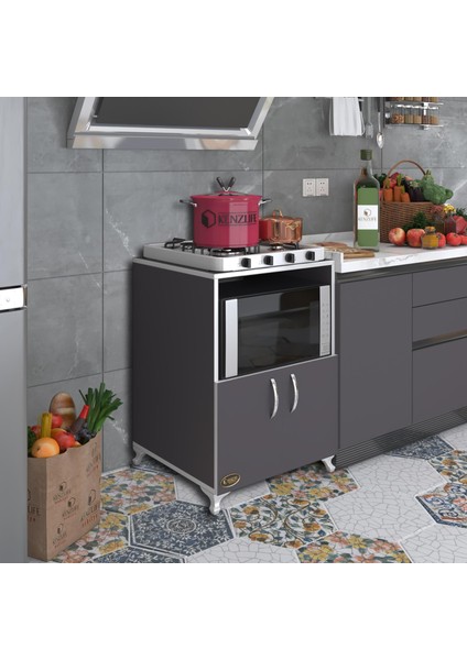 Kenzlife ocak dolabı aysu gri 85x60x57 mutfak modül