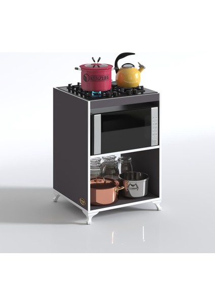 Kenzlife ocak dolabı figen gri 85*60*57 mutfak modül mini fırın ankastre ocak için