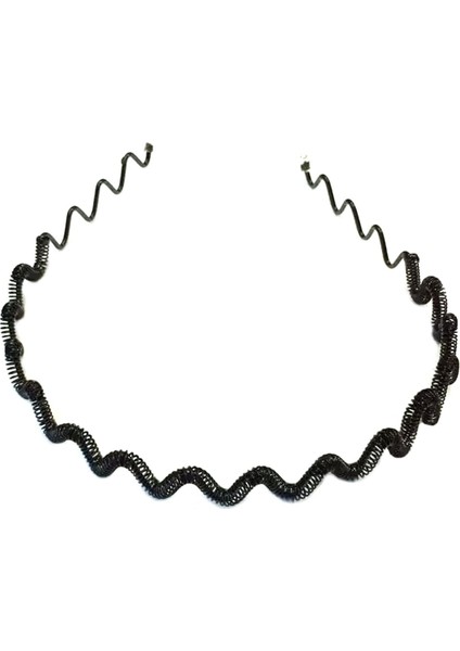 Yaylı Zigzag Metal Taç Erkek Kadın Sporcu Saç Tacı