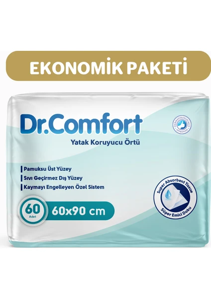 Dr.comfort 60X90 Yatak Koruyucu Örtü 30'lu 2 Paket 60 Adet