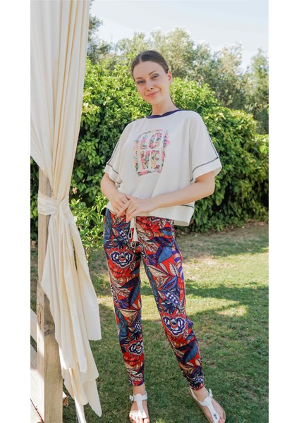 Kadın Ekru Pijama Takımı 10012