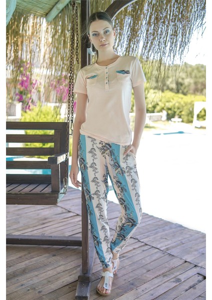 Kadın Kavun Içi Pijama Takımı 10014