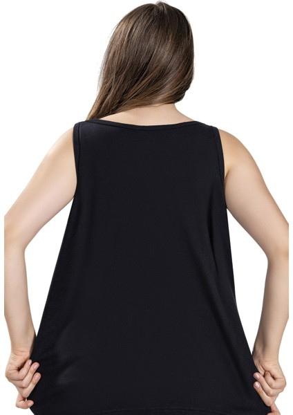 Kadın Siyah Pamuklu Büyük Beden 2 Li Atlet 640 fiyatları