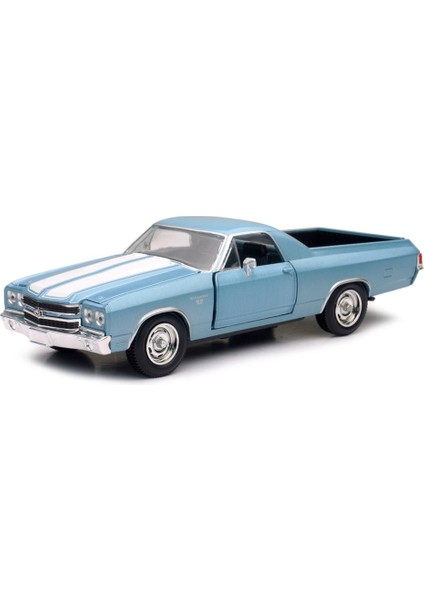 1:25 Muscle Model Araba 18539 1970 Chevrolet El Camino Ss - Mavi Beyaz