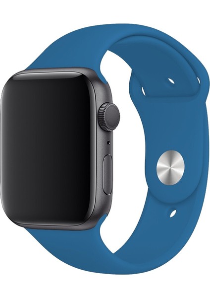 Apple Watch 2 3 4 5 6 7 Se Uyumlu 38-40 mm A+ Kaliteli Silikon Kordon Royal Blue fiyatları