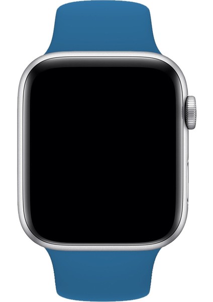 Apple Watch 2 3 4 5 6 7 Se Uyumlu 38-40 mm A+ Kaliteli Silikon Kordon Royal Blue modelleri