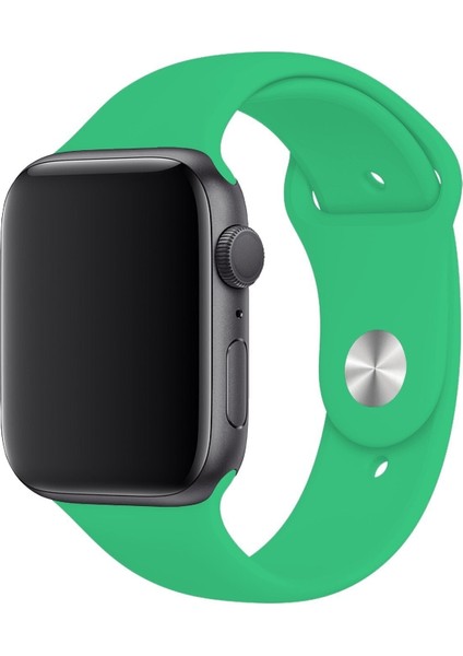 Apple Watch 2 3 4 5 6 7 Se Uyumlu 38-40 mm A+ Kaliteli Silikon Kordon Zümrüt Yeşili fiyatları