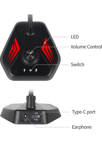 Rgb Lambası Mikrofon (Yurt Dışından)