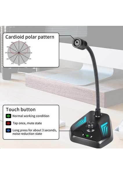 Rgb Lambası Mikrofon (Yurt Dışından)