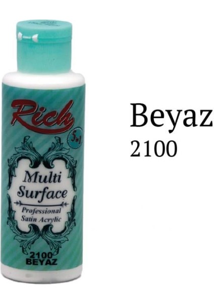 Rich Multi Surface 2100 Beyaz Akrilik Boya 120 cc