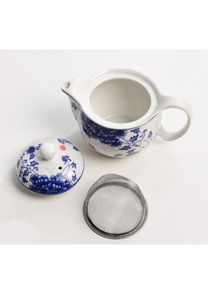 Mavi ve Beyaz Porselen Çaydanlık, Nefis Seramik Çaydanlık Su Isıtıcısı, Kung Fu Çay Seti, Porselen Teaware Çiçek Çay Potu | Çin Mavi | Çin Mavi Whitechinese Porselen Pot (Yurt Dışından)